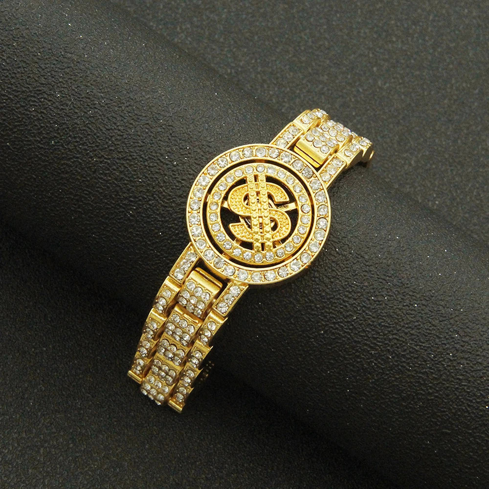 New Hip Hop Shiny Cuban Link Chain Bracelet