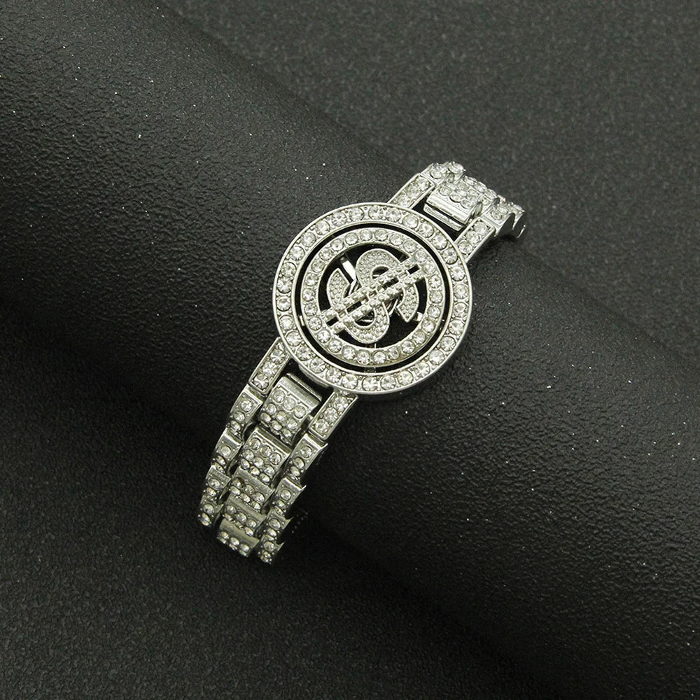 New Hip Hop Shiny Cuban Link Chain Bracelet