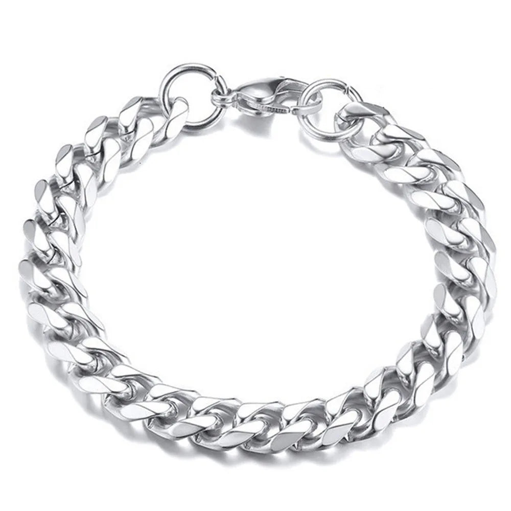 New Hip Hop Shiny Cuban Link Chain Bracelet