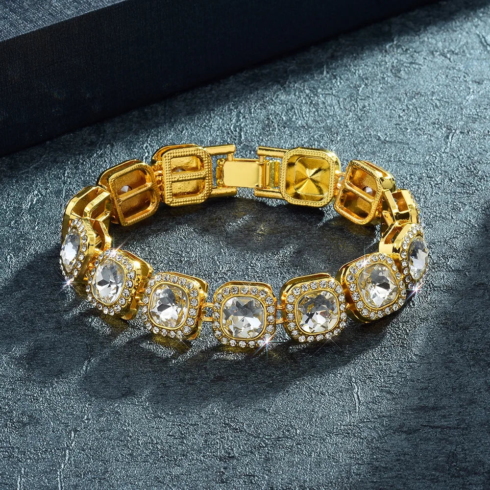 New Hip Hop Shiny Cuban Link Chain Bracelet