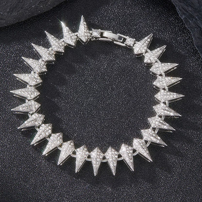 New Hip Hop Shiny Cuban Link Chain Bracelet
