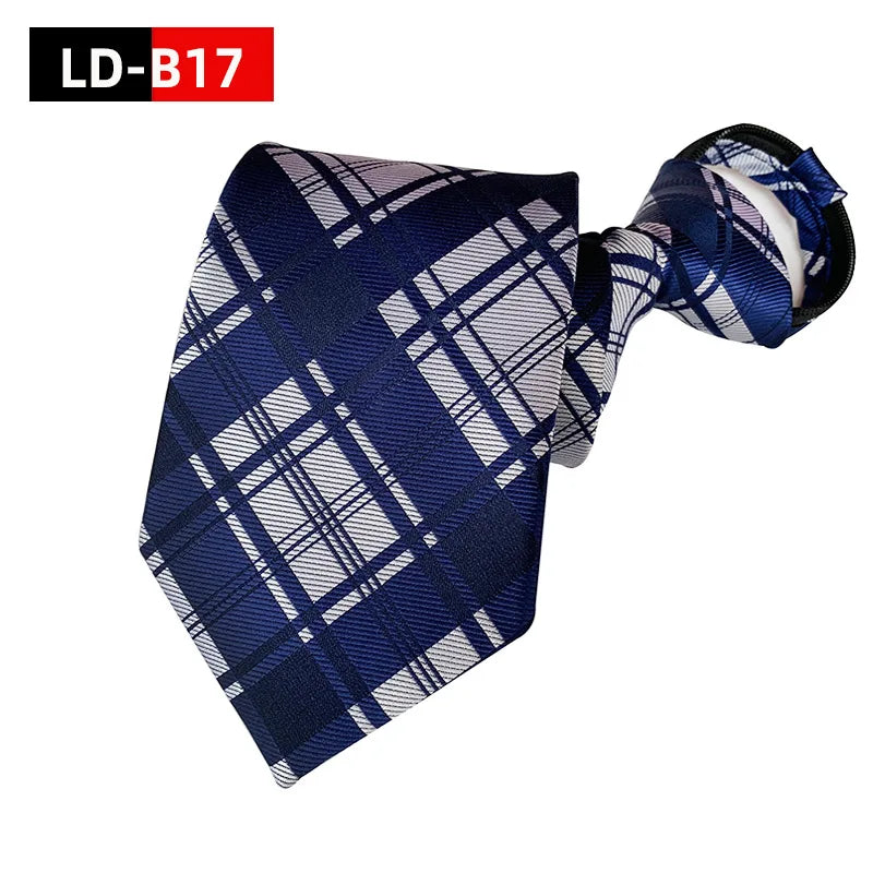 Pre-tied Necktie For Men Women Paisley Style Zipper