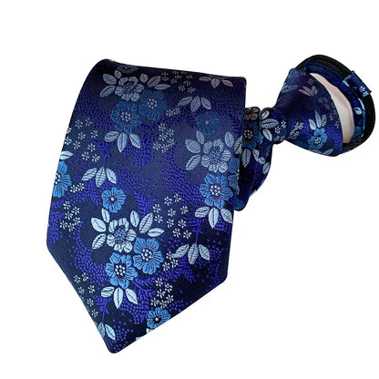 Pre-tied Necktie For Men Women Paisley Style Zipper