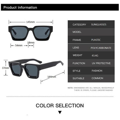 Square Vintage Sunglasses For Men Women