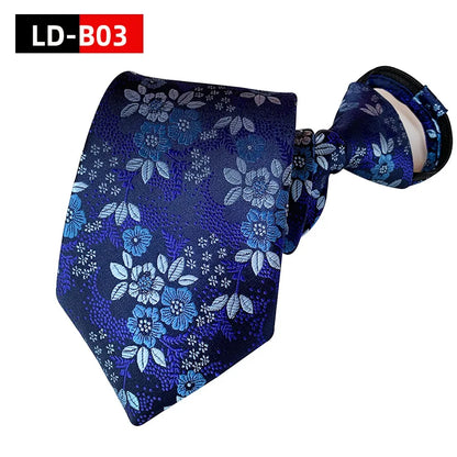 Pre-tied Necktie For Men Women Paisley Style Zipper