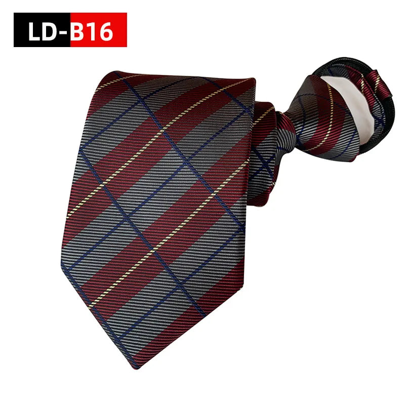Pre-tied Necktie For Men Women Paisley Style Zipper