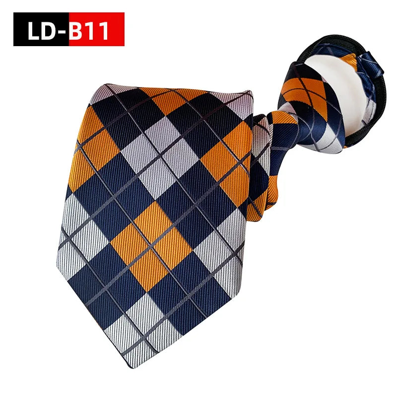 Pre-tied Necktie For Men Women Paisley Style Zipper