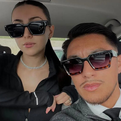 Square Vintage Sunglasses For Men Women