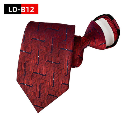 Pre-tied Necktie For Men Women Paisley Style Zipper