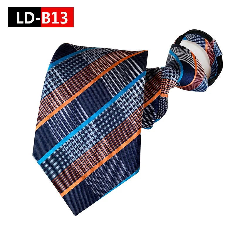 Pre-tied Necktie For Men Women Paisley Style Zipper